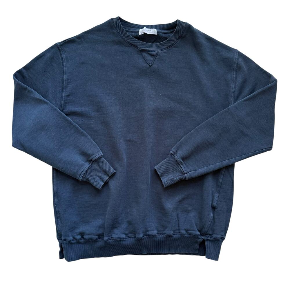 Zara Kids Navy Pullover Crew Sweatshirt Size 13-14y